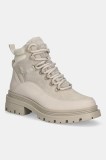 U.S. Polo Assn. botine ALICYA001A culoarea bej, cu toc plat, izolat, ALICYA001W/EHY2