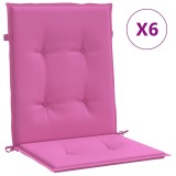 Cumpara ieftin Perne pentru scaune cu spatar mic, 6 buc., roz, textil