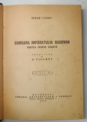 COMOARA IMPARATULUI RADOVAN de IOVAN DUCICI , 1946 foto