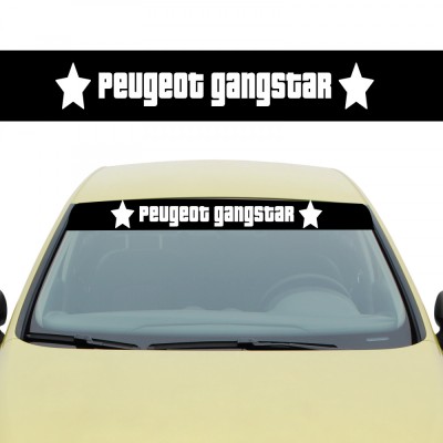 Sticker Parasolar Peugeot Gangstar , Autocolant Parbriz pentru Fanii Peugeot foto
