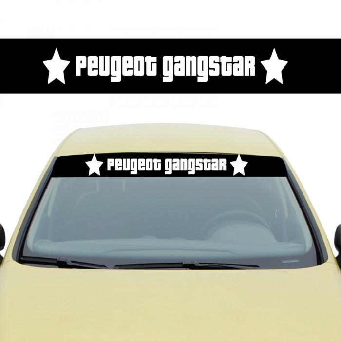Sticker Parasolar Peugeot Gangstar , Autocolant Parbriz pentru Fanii Peugeot
