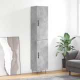 VidaXL Dulap &icirc;nalt, gri beton, 34,5x34x180 cm, lemn prelucrat