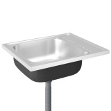 Chiuveta bucatarie cu scurgator, argintiu 600x500x155 mm otel