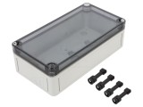 Carcasă universală policarbonat IP66, gri, 94x180x63 mm