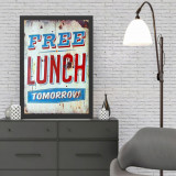 Tablou decorativ, Free Lunch (35 x 45), MDF , Polistiren, Multicolor