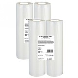 Set 4 role pungi vidat gofrate, dimensiuni 200x6000 mm, transparente, grosime 85 microni, preparare sau depozitare Sous Vide