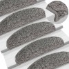 VidaXL Covorașe pentru scări, 15 buc., 65x21x4 cm, gri, semirotunde, mari 133900