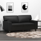VidaXL Canapea cu 2 locuri, negru, 120 cm, piele ecologică 359412
