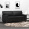 Canapea cu 2 locuri, negru, 120 cm, piele ecologica GartenMobel Dekor
