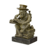 Maimuta - statueta steampunk din bronz pe soclu din marmura BX-17, Animale