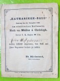 G219-I- Bilet Bal si Dans vechi 1866 Targu- Mures-Maros-Vasarhely Khatarinen Bal