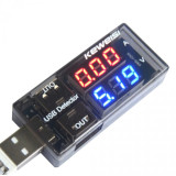 USB charger doctor KEWEISI cu afisaj: ampermetru / voltmetru (c.704)
