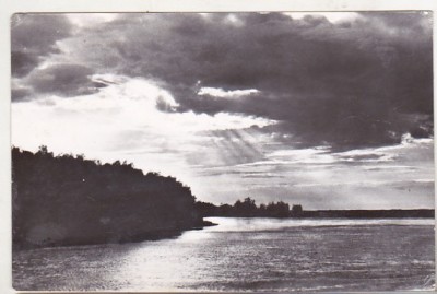 bnk cp Apus de soare in Delta Dunarii - Vedere - uzata foto