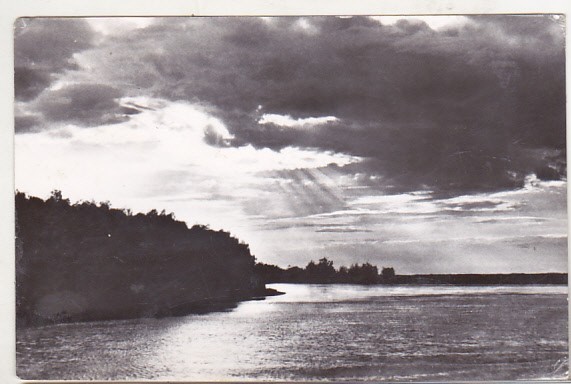 bnk cp Apus de soare in Delta Dunarii - Vedere - uzata