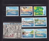 ROMANIA 1977 LP 948 LP 949 NAVIGATIA PE DUNARE SERIE+COLITA DANTELATA MNH