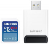 Card de memorie Samsung PRO Plus (2023), 512GB, SDXC, Adaptor USB inclus