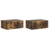 vidaXL Dulap de noapte 2 pcs Stejar fumuriu 49 x 34,5 x 20 cm 897946