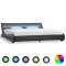 Cadru de pat cu LED, gri, 180 x 200 cm, piele artificială