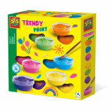 Set pentru copii acuarele pasta culori trendy (guasa),6 culori set