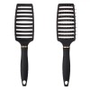 Perie Păr Dreptunghiulară, Plastic, 27 cm, Antistatică, Negru, Oem