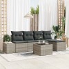 VidaXL Set de canapele pentru grădină 6 pcs Gri deschis Rattan poli 3347032