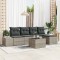 vidaXL Set de canapele pentru grădină 6 pcs Gri deschis Rattan poli 3347032