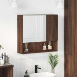 vidaXL Dulap cu oglindă Stejar brun 59 x 17 x 55 cm Lemn compozit
