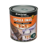Vopsea email anticoroziva 3 in 1 verde 560 pe baza de solvent 1L, direct pe rugina, interior si exterior Breckner Germany