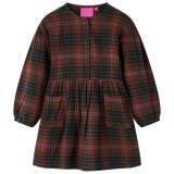 Rochie pentru copii cu m&acirc;neci lungi, coniac, 104