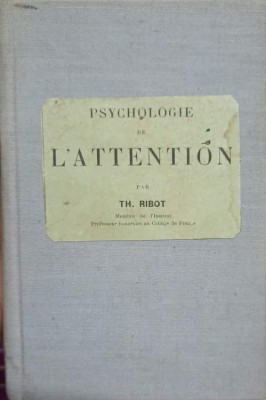 PSYCHOLOGIE DE L&amp;#039;ATTENTION-THEODULE RIBOT-238434 foto