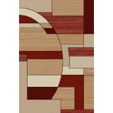 Covor Model Lotos 538-825, Marime 80 x 150 cm, Crem, Rosu, Inaltime Fir 8 mm, Antialergic, Polipropilena, Living, Dormitor, Sufragerie, Birou