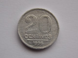 20 CENTAVOS 1956 BRAZILIA, America Centrala si de Sud