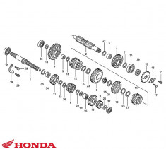 Pinion original treapta 3 si 4 cutie viteze Honda CBR 125 R (04-19) - CBR 125 RS Repsol (05-19) - CBR 125 RT (12-19) foto
