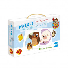 Puzzle educativ Perechi de animale, 6 imagini, +18 luni Alexander Games EduKinder World