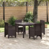 Set dining grădină 5 pcs Maro Polipropilenă