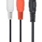 CABLU audio GEMBIRD stereo (3.5 mm jack la 2 x RCA), 1.5m &quot;CCA-458&quot; (timbru verde 0.08 lei)