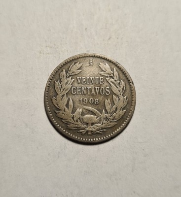 Chile 20 Centavos 1908 foto