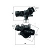 Corp termostat Mahle BMW Seria 1 E87/E88/E81/E82, 2004-2011, motor 2.0 d, diesel, 2.0, benzina, temp. deschidere [grade Celsius] 88