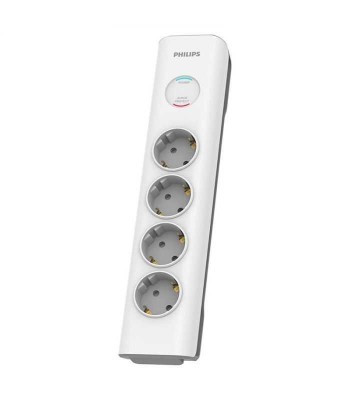 Prelungitor cu protectie 4 prize 2m alb PHILIPS SPN7040WA foto