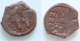 Moneda Bizantina Heraclius (610-641) 40 Nummi, Constantinopol, 28mm, 11g - Imperiul Bizantin