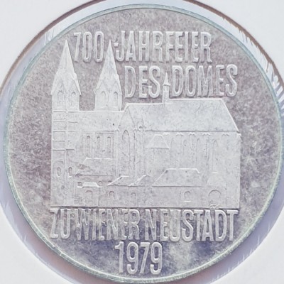 428 Austria 100 Schilling 1979 Cathedral of Vienna Neustadt km 2942 argint foto