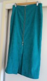 Fusta vintage lunga material catifelat cu fermoar fata masura 46