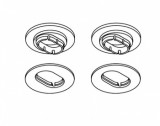 Set Fixare Covorase Auto VW Oval Bej/Crem cu Cheita - Cleme Prindere Presuri Volkswagen - 2 Bucati