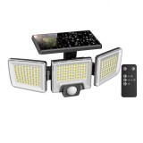 Lampa solara de perete MustWin UT88268, 2500lm, LED, 216 leduri, Telecomanda, 3 moduri, senzor de miscare