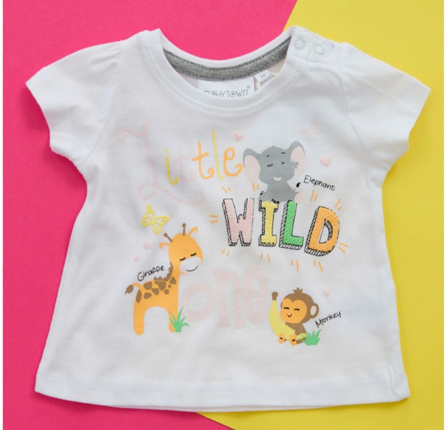 Tricou fetite - Little wild one (Marime Disponibila: 6-9 luni (Marimea 19