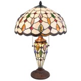 Veioza decorativa sticla multicolora polirasina Tiffany 40x60 cm