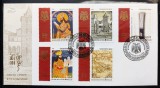 Muntele Athos - Grecia - seria Istoria Muntelui Athos - FDC 2008 - 5 valori cu vignete