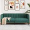 vidaXL Canapea, 2 locuri, verde &icirc;nchis, material textil 372608