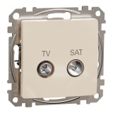 Priza TV SAT trecere 10 dB Schneider Sedna bej SDD112478S