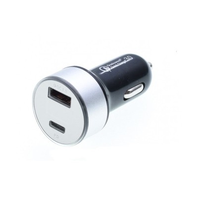 Incarcator Auto elSales ELS-1224-QC30, Port USB 3.0, Port Tip C, Afisaj LED, Tensiune de alimentare 12V - 24V, foto